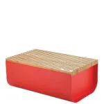 Alessi Matina Ψωμιέρα με Καπάκι Μεταλλική Κόκκινη 34x21x14cm BG03R