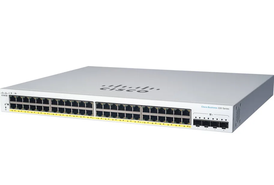 20220805105714_cisco_cbs220_24p_4x_unmanaged_l2_switch_me_24_thyres_gigabit_1gbps_ethernet_kai_4_sfp_thyres.jpeg Cisco CBS220-24P-4X Unmanaged L2 Switch με 24 Θύρες Gigabit (1Gbps) Ethernet και 4 SFP Θύρες - Image 1