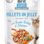 Brit Care Fillets In Jelly Υγρή Τροφή για Ενήλικες Γάτες σε Φακελάκι με Γαλοπούλα και Γαρίδες χωρίς Γλουτένη 85gr