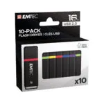 Emtec Κ100 10τμχ 16GB USB 2.0 Stick Μαύρο