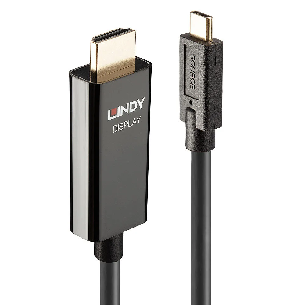 Lindy HDMI 2.0 Premium High Speed 4K 60Hz HDR Cable HDMI male - USB-C male 10m Μαύρο 43317 - Image 1