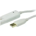 Aten USB 2.0 Cable USB-A male - USB-A female Λευκό 12m AT-UE2120