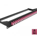 DeLock Οπτικό Patch Panel για Rack 1U 19" 48 Θυρών Μαύρο 43390