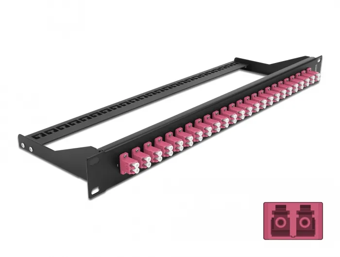 DeLock Οπτικό Patch Panel για Rack 1U 19" 48 Θυρών Μαύρο 43390 - Image 1