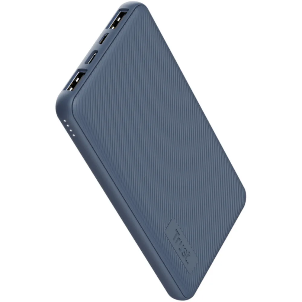 Trust Primo Eco Power Bank 10000mAh 15W με 2 Θύρες USB-A και Θύρα USB-C Μπλε - Image 1