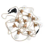 NewGarden Στεγανή Γιρλάντα Φωτισμού LED IP44 8m με 10 Λάμπες Θερμό Λευκό LUMGASXXSLNW
