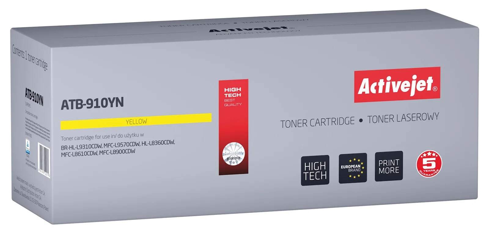 20240208151240_active_jet_symvato_toner_gia_laser_ektypoti_brother_tn_910y_kitrino_atb_910yn.jpeg Active Jet Συμβατό Toner για Laser Εκτυπωτή Brother TN-910Y 9000 Σελίδων Κίτρινο (ATB-910YN) - Image 1