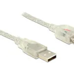 DeLock USB 2.0 Cable USB-A male - USB-A female Διάφανο 0.5m 83880