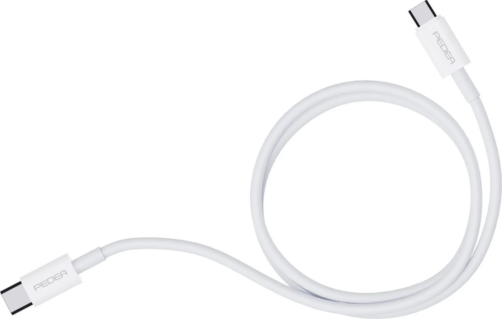 20240501162500_pedea_usb_2_0_cable_usb_c_male_usb_c_1m_60040120.jpeg Pedea USB 2.0 Cable USB-C male - USB-C 60W PD Λευκό 1m 60040120 - Image 1