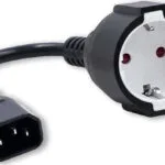 Qoltec Power Cable Qoltec Iec 320 C14 Schuko Adapter Cable 0,15 M