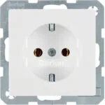 Hager Μονή Χωνευτή Πρίζα Ρεύματος Λευκή 47436089