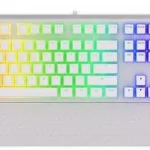 Endorfy Omnis Pudding Gaming Μηχανικό Πληκτρολόγιο με Kailh Box Brown διακόπτες και RGB φωτισμό (Αγγλικό US) Λευκό