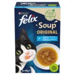 Felix Υγρή Τροφή για Ενήλικες Γάτες σε Φακελάκι με Ψάρια, Μπακαλιάρο και Τόνο Διαίτης 6x48gr
