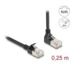 DeLock S/FTP Cat.6a (Gigabit) Καλώδιο Δικτύου Ethernet 0.25m Μαύρο 80285