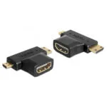 DeLock Micro Μετατροπέας HDMI male σε HDMI female Χρυσό 1τμχ