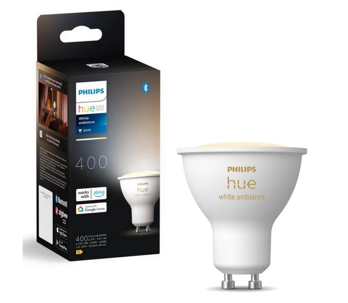 20240814124304_philips_ambiance_smart_lampa_led.jpeg Philips Smart Λάμπα LED 4.2W για Ντουί GU10 Ρυθμιζόμενο Λευκό 400lm - Image 1