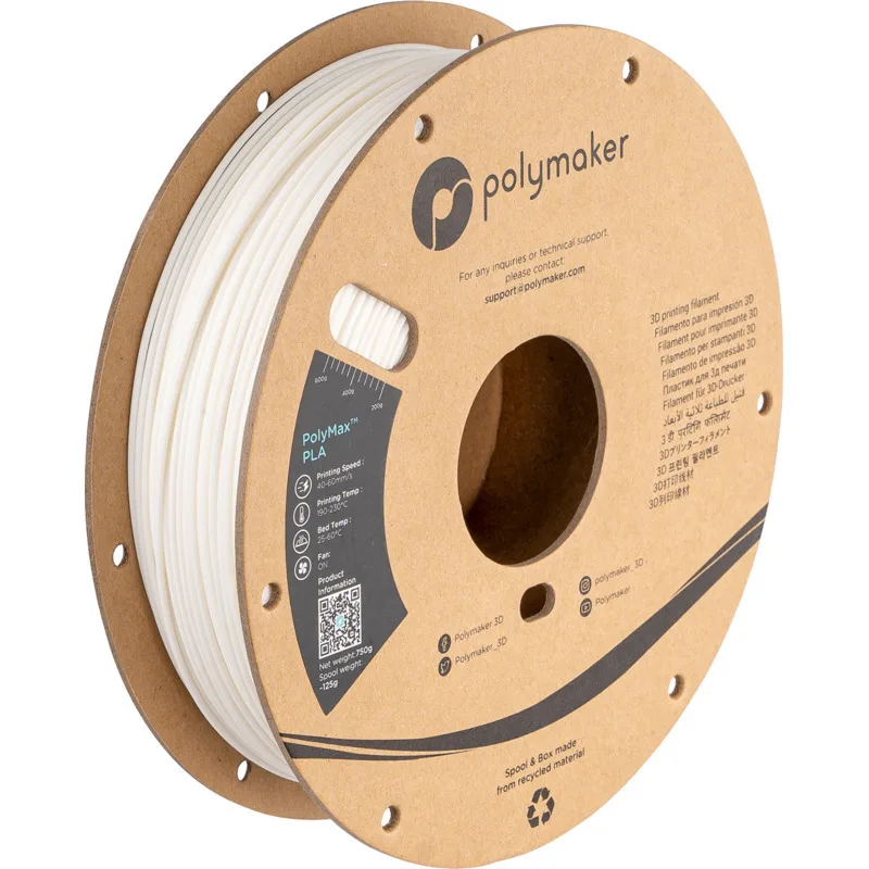 20241024121027_polymaker_pla_3d_printer_filament_1_75mm_leyko_pa06002.jpeg Polymaker PLA 3D Printer Filament 1.75mm Λευκό 0.75kg PA06002 - Image 1