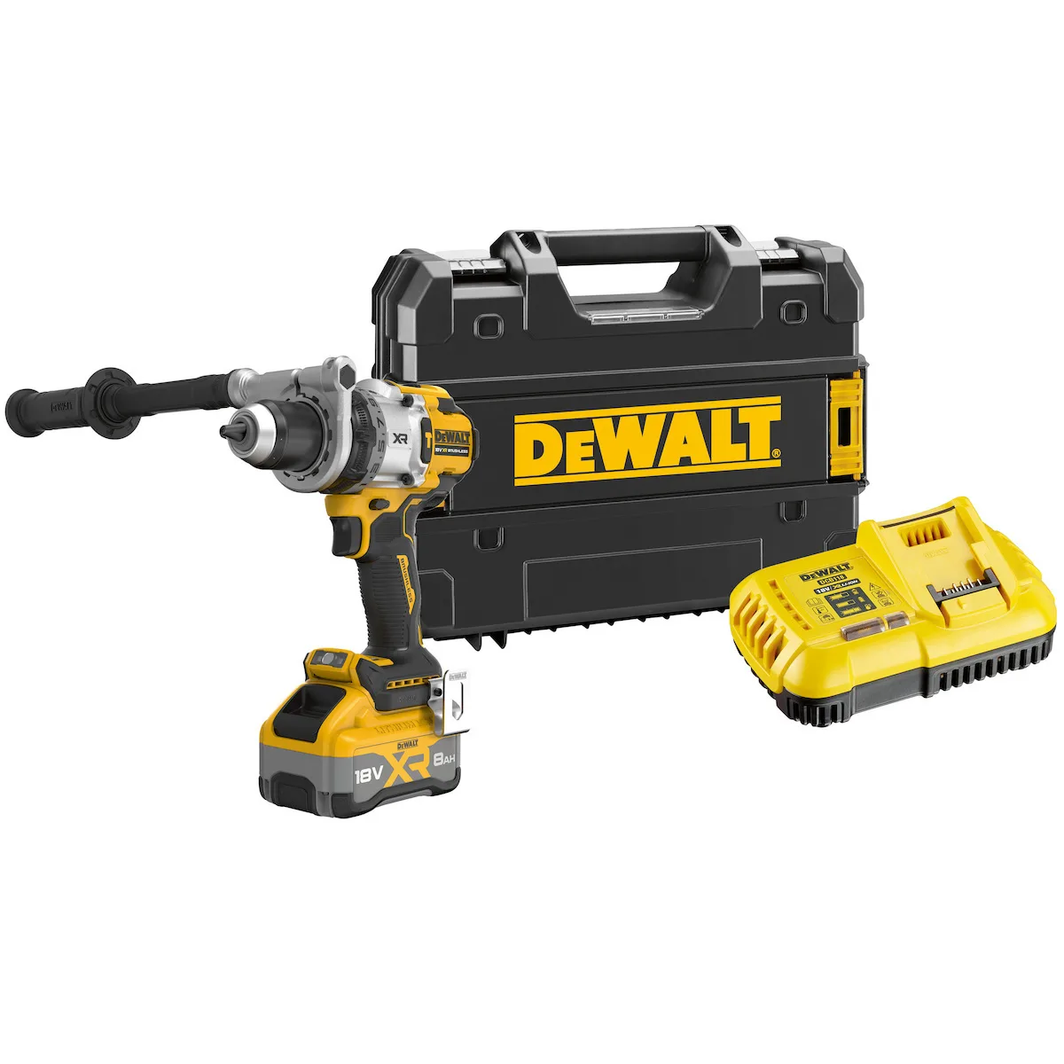 20241025162112_dewalt_kroustiko_drapanokatsavido_mpatarias_18v_1x8ah_dcd1007ww1t.jpeg DEWALT Κρουστικό Δραπανοκατσάβιδο Μπαταρίας Brushless 18V 1x8Ah DCD1007WW1T - Image 1