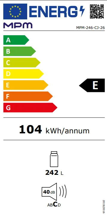 20241203101121_fe15b7f6.jpeg MPM Ψυγείο Συντήρησης 242lt Υ153xΠ55xΒ56εκ. Μαύρο MPM-246-CJ-26 - Image 1