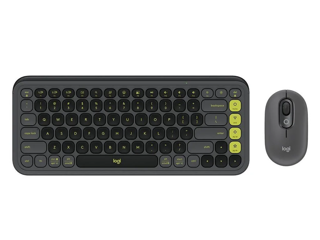 Logitech Pop Icon Combo Ασύρματο Bluetooth Πληκτρολόγιο Αγγλικό US Γραφίτης/Πράσινο - Image 1