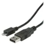 Roline Regular USB 2.0 to micro USB Cable Μαύρο 3m (11.02.8755-10) 1τμχ