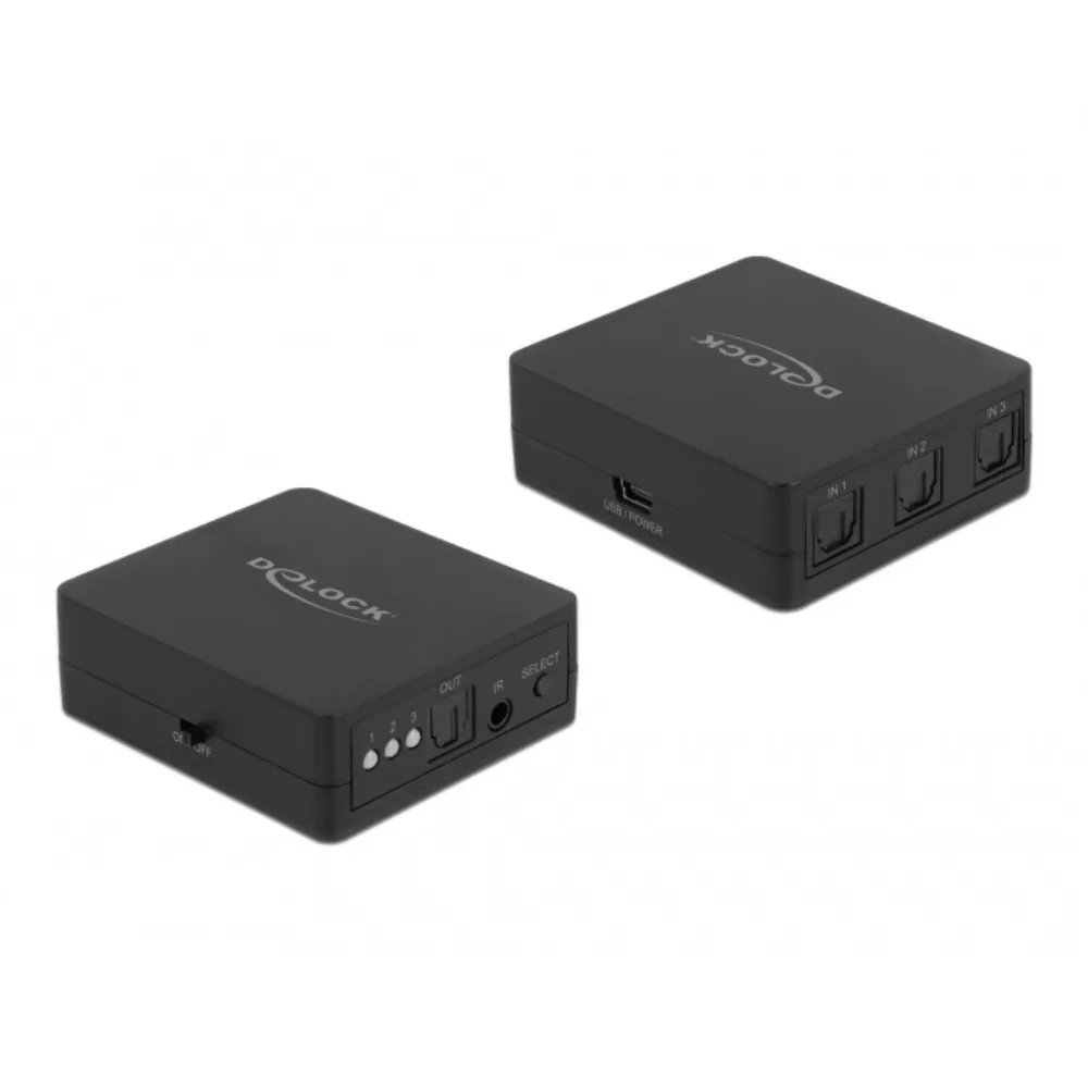 DeLock Μετατροπέας Toslink / DC / mini USB / USB-A male σε Toslink / DC / mini USB / USB-A female 1τμχ 63395 - Image 1