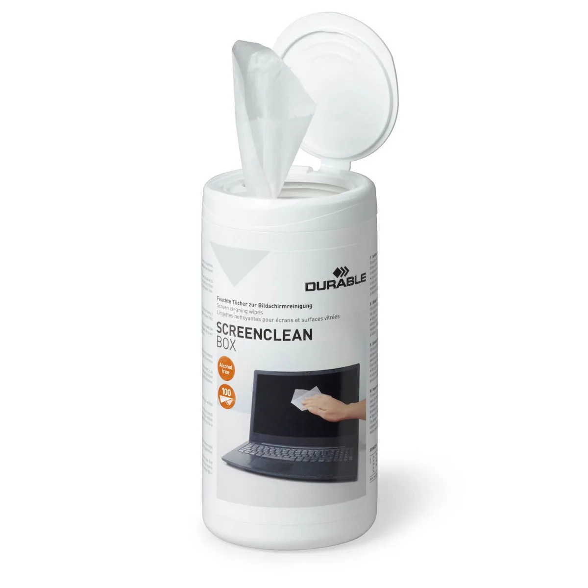 20250220142434_durable_screen_cleaning_wipes_573602.jpeg Durable Αξεσουάρ Καθαρισμού Γραφείου Screen Cleaning Wipes 100τμχ 573602 - Image 1