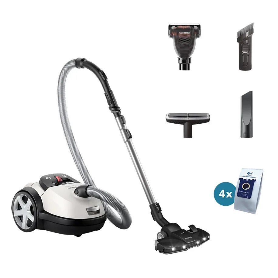 20250225120208_philips_performer_ilektriki_skoupa_900w_me_sakoula_4lt_leyki.jpeg Philips Performer Ηλεκτρική Σκούπα 900W με Σακούλα 4lt Λευκή - Image 1