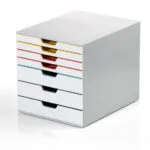 Durable Πλαστικό Συρταράκι Γραφείου 29.2x35.6x28cm Λευκό Varicolor 1657606