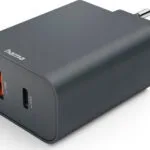 HAMA Φορτιστής Χωρίς Καλώδιο με Θύρα USB-A και Θύρα USB-C 45W Power Delivery Γκρι (Ecosential)