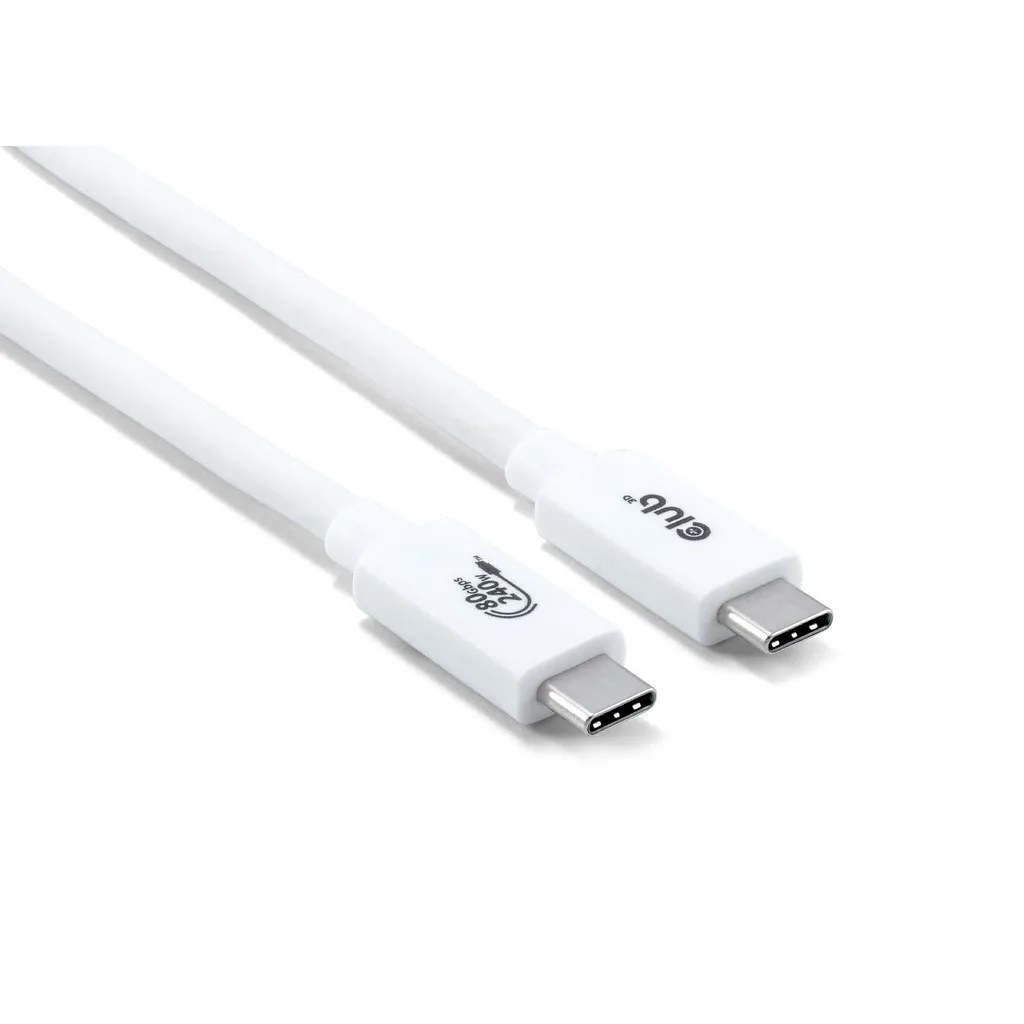 20250327164723_f3b7dfb5.jpeg Club3D USB 2.0 Cable USB-C male - USB-C 240W PD Λευκό 1.2m - Image 1