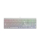 Cherry TAS MX 2.0S RGB Gaming Μηχανικό Πληκτρολόγιο με Cherry MX Blue διακόπτες και RGB φωτισμό (Αγγλικό US) Λευκό