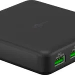 Goobay Βάση Φόρτισης GaN με 2 Θύρες USB-A και 2 Θύρες USB-C 65W Power Delivery σε Μαύρο χρώμα (65813)
