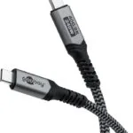 Goobay Braided USB 2.0 Cable USB-C male - USB-C 240W PD Μαύρο 1m 74211 Bulk