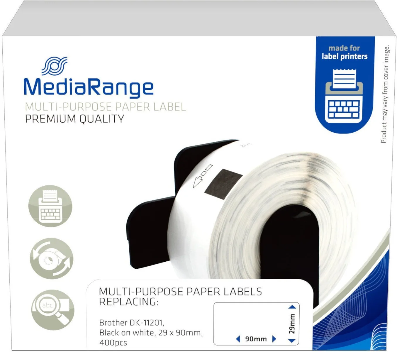 20250528122419_mediarange_aytokollites_etiketes_a4_orthogonies_mrbdk11201_29x90mm.jpeg MediaRange Αυτοκόλλητες Ετικέτες Α4 Ορθογώνιες MRBDK11201 29x90mm - Image 1