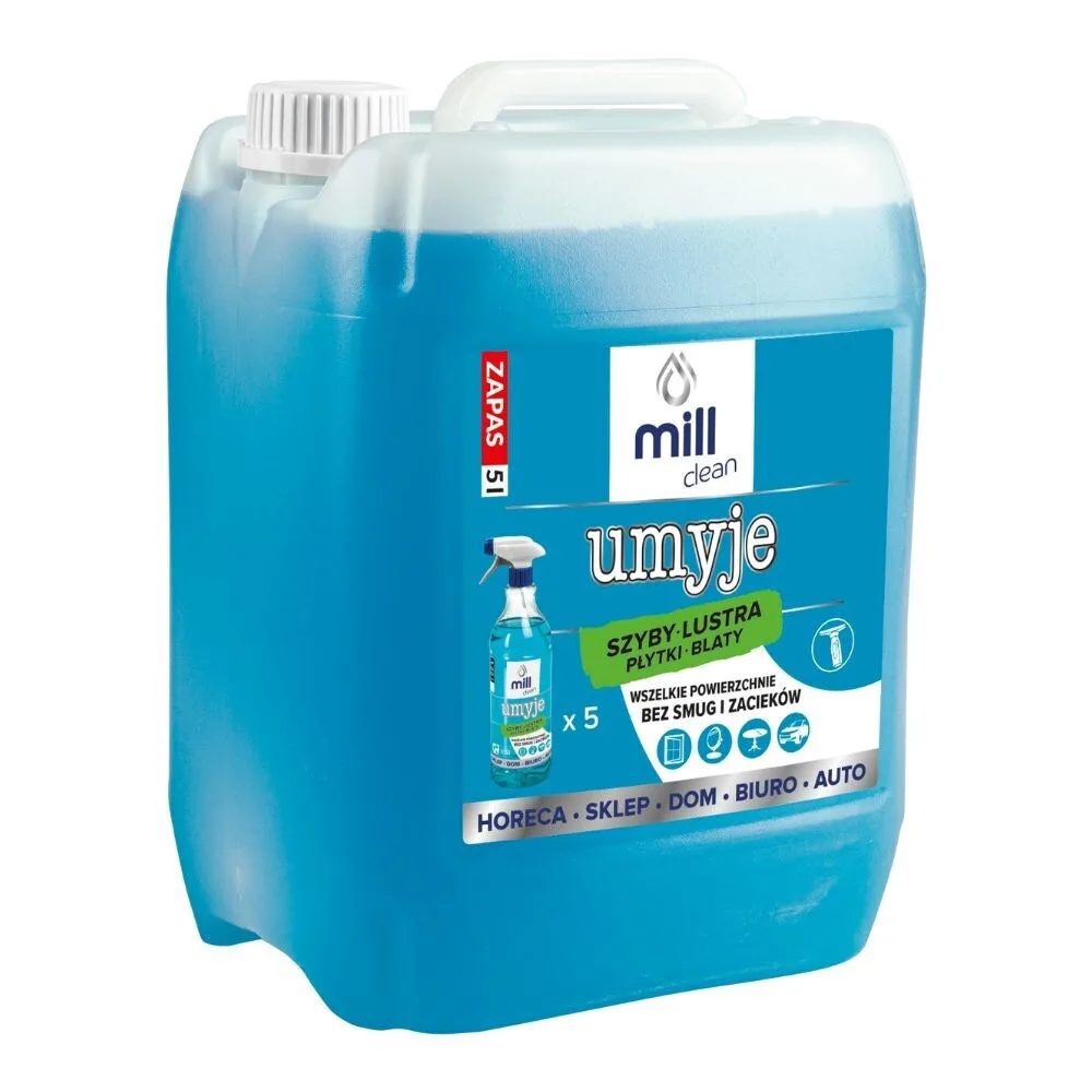 Mill Clean Wash Liquid Cleaning Windows Glass Mirrors Tiles 5 L - Image 1