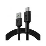 Green Cell PowerStream Braided USB 2.0 Cable USB-C male - USB-A Μαύρο 1.2m KABGC22