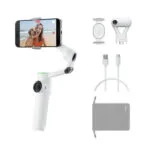 Insta360 Flow 2 AI Tracker Bundle Gimbal Κινητού με Σταθεροποιητή 3 Αξόνων και 10 ώρες λειτουργίας Λευκό