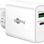 Goobay Φορτιστής Χωρίς Καλώδιο GaN με Θύρα USB-A και Θύρα USB-C 30W Power Delivery Λευκός (75336)