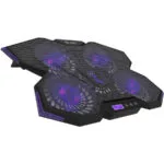 Aqirys Cooling Pad για Laptop έως 17" με 5 Ανεμιστήρες και Φωτισμό Μωβ