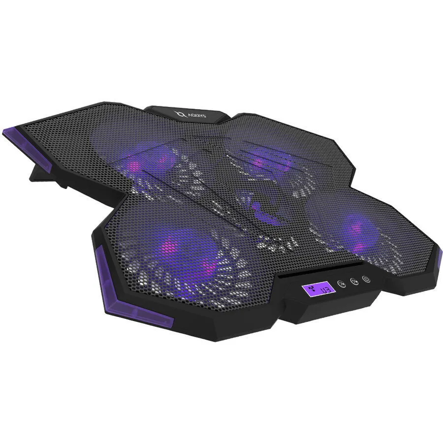 20250711162402_aqirys_cooling_pad_gia_laptop_eos_17_me_5_anemistires_kai_fotismo_mov.jpeg Aqirys Cooling Pad για Laptop έως 17" με 5 Ανεμιστήρες και Φωτισμό Μωβ - Image 1