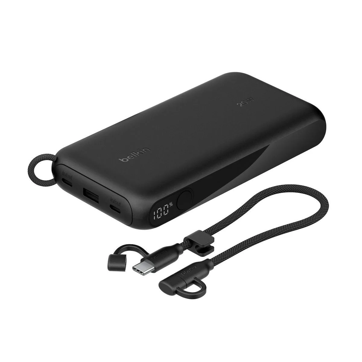20250714125918_belkin_20k_with_display_power_bank_20000mah_20w_me_thyra_usb_a_kai_2_thyres_usb_c_power_delivery_mayro.jpeg Belkin 20K with Display Power Bank 20000mAh 20W με Θύρα USB-A και 2 Θύρες USB-C Power Delivery Μαύρο - Image 1