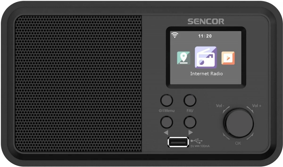 20250714173455_sencor_sir_5100wdb_epitrapezio_radiofono_dab_me_bluetooth_kai_usb.jpeg Sencor SIR 5100WDB Επιτραπέζιο Ραδιόφωνο DAB με Bluetooth και USB - Image 1