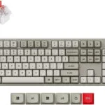 Keychron C2 Pro C2PX-M1 Gaming Μηχανικό Πληκτρολόγιο με Keychron Red διακόπτες και RGB φωτισμό (Αγγλικό US) Retro