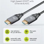 Goobay HDMI 2.1 Ultra High Speed 48Gbps 4K 120Hz HDR VRR Cable HDMI male - HDMI male 10m Χρυσό 76274