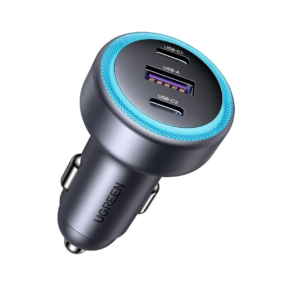 20250829105427_ugreen_ec307_fortistis_aytokinitou_30w_3a_me_thyres_1xusb_2xtype_c.jpeg Ugreen EC307 Φορτιστής Αυτοκινήτου 30W 3A με Θύρες: 1xUSB 2xType-C 45843 - Image 1