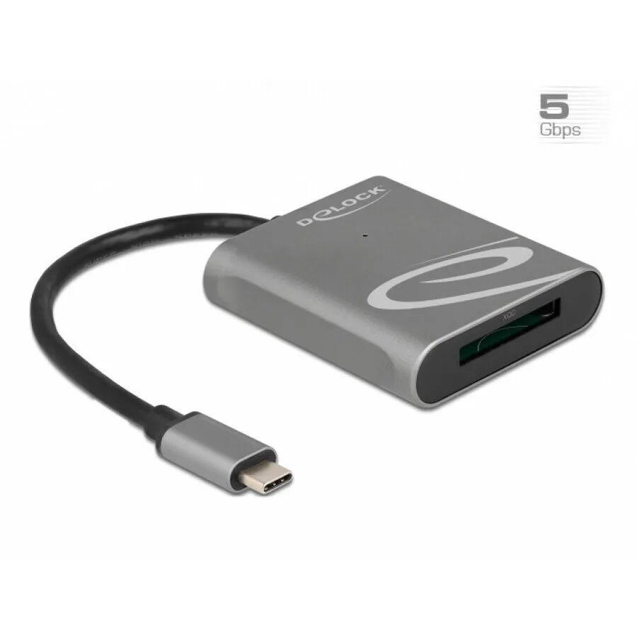 20250903130429_delock_card_reader_usb_3_0_type_c_gia_xqd_91741.jpeg DeLock Card Reader USB 3.0 Type-C για XQD (91741) - Image 1