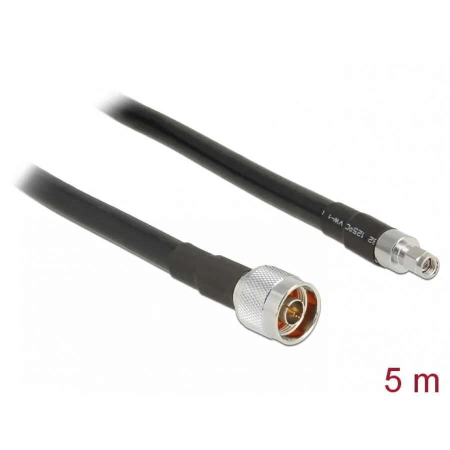 Delock Antenna Cable N Plug To Rp-sma Plug Cfd400 Llc400 5m Low Loss Delock 13023 - Image 1