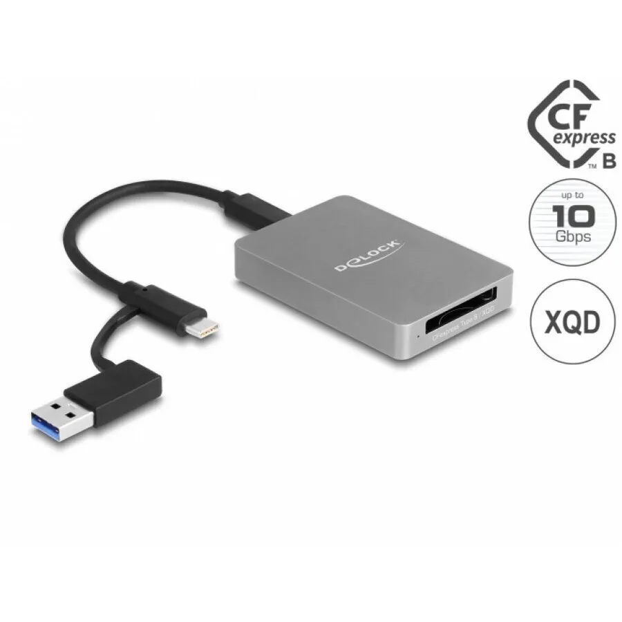 Delock Usb 3.2 Type C Card Reader Cfexpress Xqd Delock 91008 - Image 1