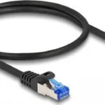 DeLock S/FTP Cat.6a (Gigabit) Καλώδιο Δικτύου Ethernet 0.5m Μαύρο 80221